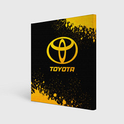 Холст квадратный Toyota - gold gradient, цвет: 3D-принт
