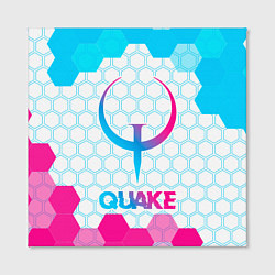 Холст квадратный Quake neon gradient style, цвет: 3D-принт — фото 2