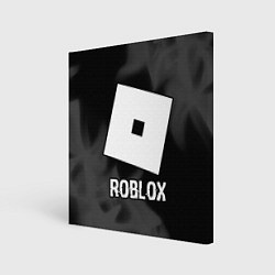 Холст квадратный Roblox glitch на темном фоне, цвет: 3D-принт