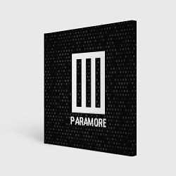 Холст квадратный Paramore glitch на темном фоне, цвет: 3D-принт