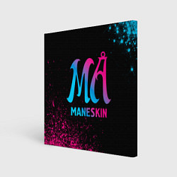 Холст квадратный Maneskin - neon gradient, цвет: 3D-принт