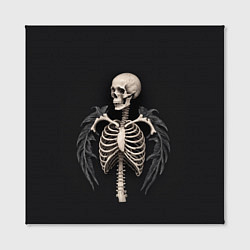 Холст квадратный Необычный скелет с крыльями, цвет: 3D-принт — фото 2