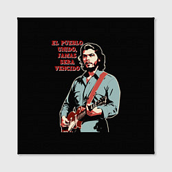 Холст квадратный Че Гевара с гитарой, цвет: 3D-принт — фото 2