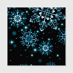 Холст квадратный Кружение снежинок, цвет: 3D-принт — фото 2