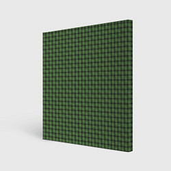 Холст квадратный Зеленая клетка классика, цвет: 3D-принт