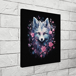 Холст квадратный Романтичная белая волчица, цвет: 3D-принт — фото 2