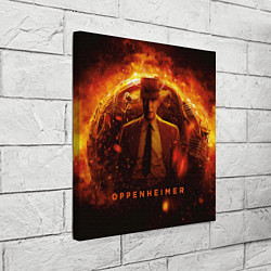 Холст квадратный Роберт Оппенгеймер и бомба, цвет: 3D-принт — фото 2