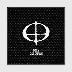 Холст квадратный Ozzy Osbourne glitch на темном фоне, цвет: 3D-принт — фото 2