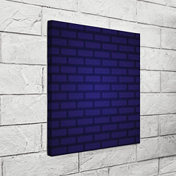 Холст квадратный Фиолетовая кирпичная стена, цвет: 3D-принт — фото 2