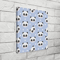 Холст квадратный Милая мультяшная панда, цвет: 3D-принт — фото 2