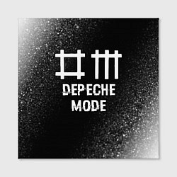 Холст квадратный Depeche Mode glitch на темном фоне, цвет: 3D-принт — фото 2
