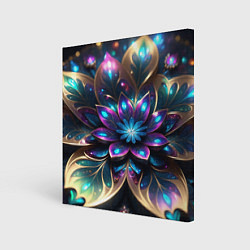Холст квадратный Абстрактный фрактальный цветок, цвет: 3D-принт