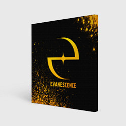 Холст квадратный Evanescence - gold gradient, цвет: 3D-принт
