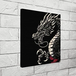 Холст квадратный Japanese dragon - irezumi - art, цвет: 3D-принт — фото 2