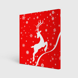 Холст квадратный Christmas deer, цвет: 3D-принт