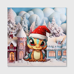 Холст квадратный Маленький дракончик 2024 год, цвет: 3D-принт — фото 2