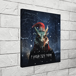 Холст квадратный Лесной дракон - Новый год, цвет: 3D-принт — фото 2