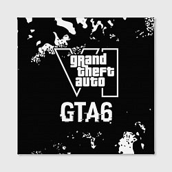 Холст квадратный GTA6 glitch на темном фоне, цвет: 3D-принт — фото 2