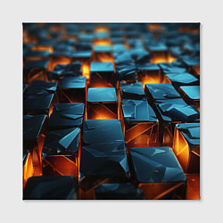 Холст квадратный Темные плитки в лаве, цвет: 3D-принт — фото 2