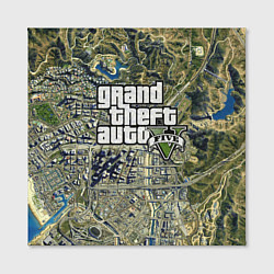 Холст квадратный GTA 5 карта, цвет: 3D-принт — фото 2