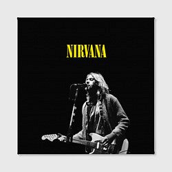 Холст квадратный Группа Nirvana Курт Кобейн, цвет: 3D-принт — фото 2