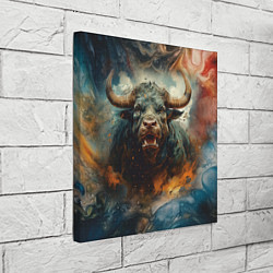 Холст квадратный Дикий бык, цвет: 3D-принт — фото 2