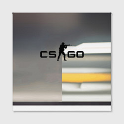 Холст квадратный Counter Strike go - shooter video game, цвет: 3D-принт — фото 2