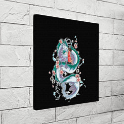 Холст квадратный Тихиро и Хаку - унесенные призраками, цвет: 3D-принт — фото 2