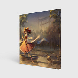 Холст квадратный Touhou Project Рейму пейзаж, цвет: 3D-принт