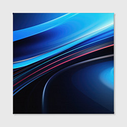 Холст квадратный Синяя и черная абстракция геометрическая, цвет: 3D-принт — фото 2
