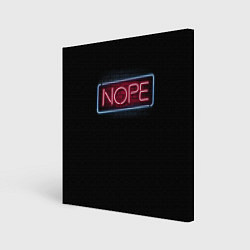 Холст квадратный Nope - neon, цвет: 3D-принт