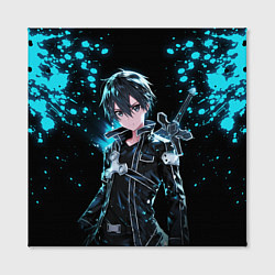 Холст квадратный Kirito - Мастера меча онлайн, цвет: 3D-принт — фото 2