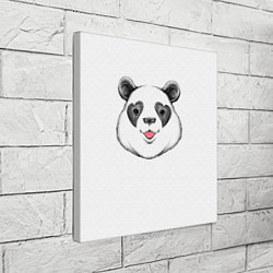 Холст квадратный Влюблённый панда, цвет: 3D-принт — фото 2