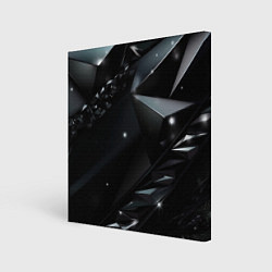 Холст квадратный Black luxury abstract, цвет: 3D-принт