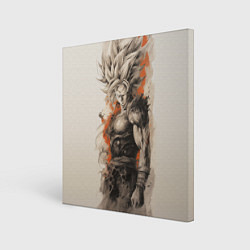 Холст квадратный Super Saiyan Goku, цвет: 3D-принт