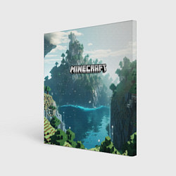 Холст квадратный Minecraft logo map, цвет: 3D-принт