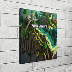 Холст квадратный Minecraft logo летняя карта, цвет: 3D-принт — фото 2