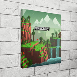 Холст квадратный Minecraft logo квадратный мир игры, цвет: 3D-принт — фото 2