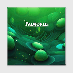 Холст квадратный Palworld зеленый мир, цвет: 3D-принт — фото 2