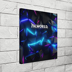 Холст квадратный Palworld логотип на ярких неоновых плитах, цвет: 3D-принт — фото 2