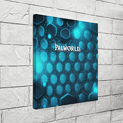 Холст квадратный Palworld логотип космический, цвет: 3D-принт — фото 2