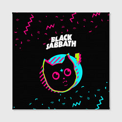 Холст квадратный Black Sabbath - rock star cat, цвет: 3D-принт — фото 2