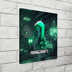 Холст квадратный Minecraft девушка хакер, цвет: 3D-принт — фото 2