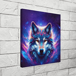 Холст квадратный Волк и звезды, цвет: 3D-принт — фото 2