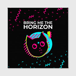 Холст квадратный Bring Me the Horizon - rock star cat, цвет: 3D-принт — фото 2