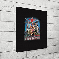 Холст квадратный Бойцы армии России, цвет: 3D-принт — фото 2