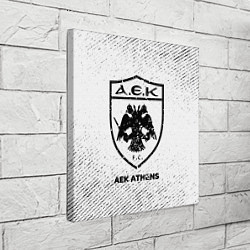 Холст квадратный AEK Athens с потертостями на светлом фоне, цвет: 3D-принт — фото 2