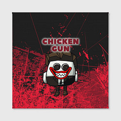 Холст квадратный Chicken gun clown, цвет: 3D-принт — фото 2