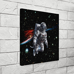 Холст квадратный The dalmatian brave cosmonaut - ai art, цвет: 3D-принт — фото 2