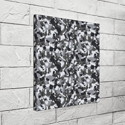 Холст квадратный Пиксельный камуфляж серого цвета, цвет: 3D-принт — фото 2